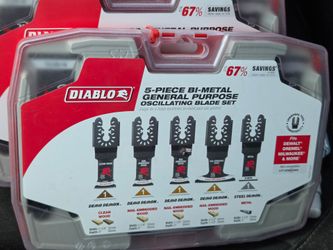 $10 Diablo 5pc bimetal oscillating blade set