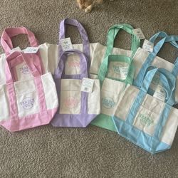 NEW Trader Joe’s Pastel Mini Tote Bags 