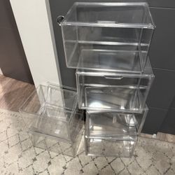 6 Display Cases - Clear - Magnetic Door - For Purses/Shoes/etc