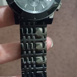 PRE-OWNED BURBERRY TRENCH CHRONOGRAPH DARK GRAY DAIL NICKEL ION PLATED MENS WATCH BU2305