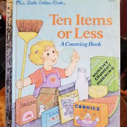 Little Golden Book #203-54 Ten Items or Less; A Counting Book, 'A' Edition