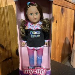 My Life As Poseable Content Creator 18" Doll With Brunette Hair & Blue EyesMy NEW