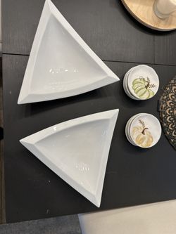 Set Of White Ceramic Bowls