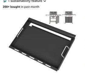 Full Size Griddle for Weber Genesis GS4 Genesis II 300 Series Gas Grills, Flat Top Grill insert