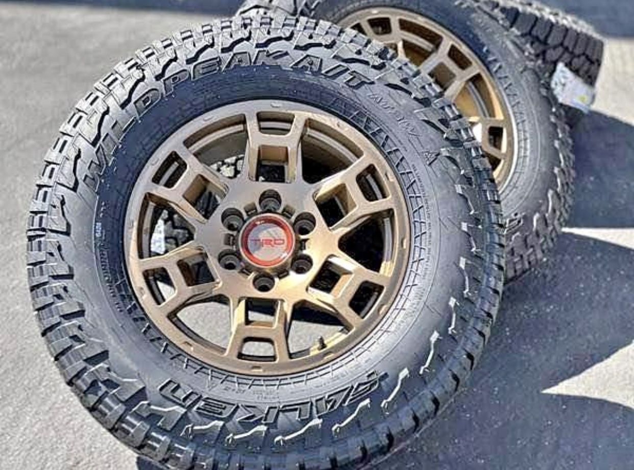 Toyota Tacoma 4runner Tundra Sequia rims tires 17’’ TRD PRO bronze wheels gold FJ Cruiser 6x139
