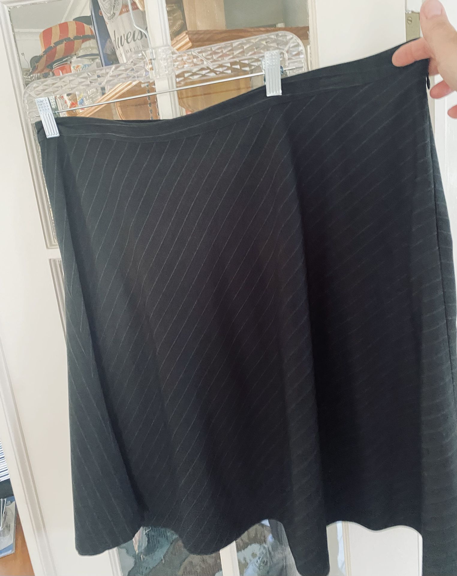 Chaps Pinstripe Skirt