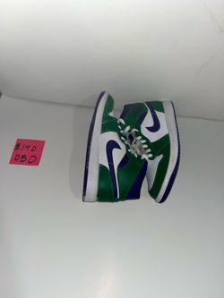 Nike Air Jordan 1 Men’s Low Top Colorblock Sneakers Green/White/Purple OBO