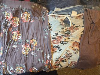 Medium skirt, top, and cardigan