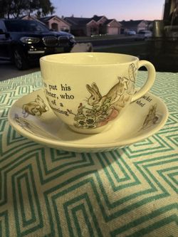 Never Used Peter Rabbit Tea Cup And Saucer Wedgwood