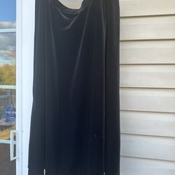 Jaclyn Smith Black Velour-look, A-line Large Skirt