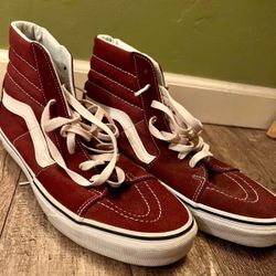 Maroon Hi Top Vans 