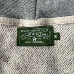 Denim Tears Hoodie Gray And White 