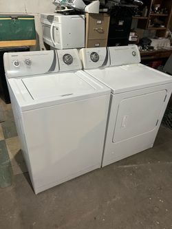 Admiral washer, gas dryer installed