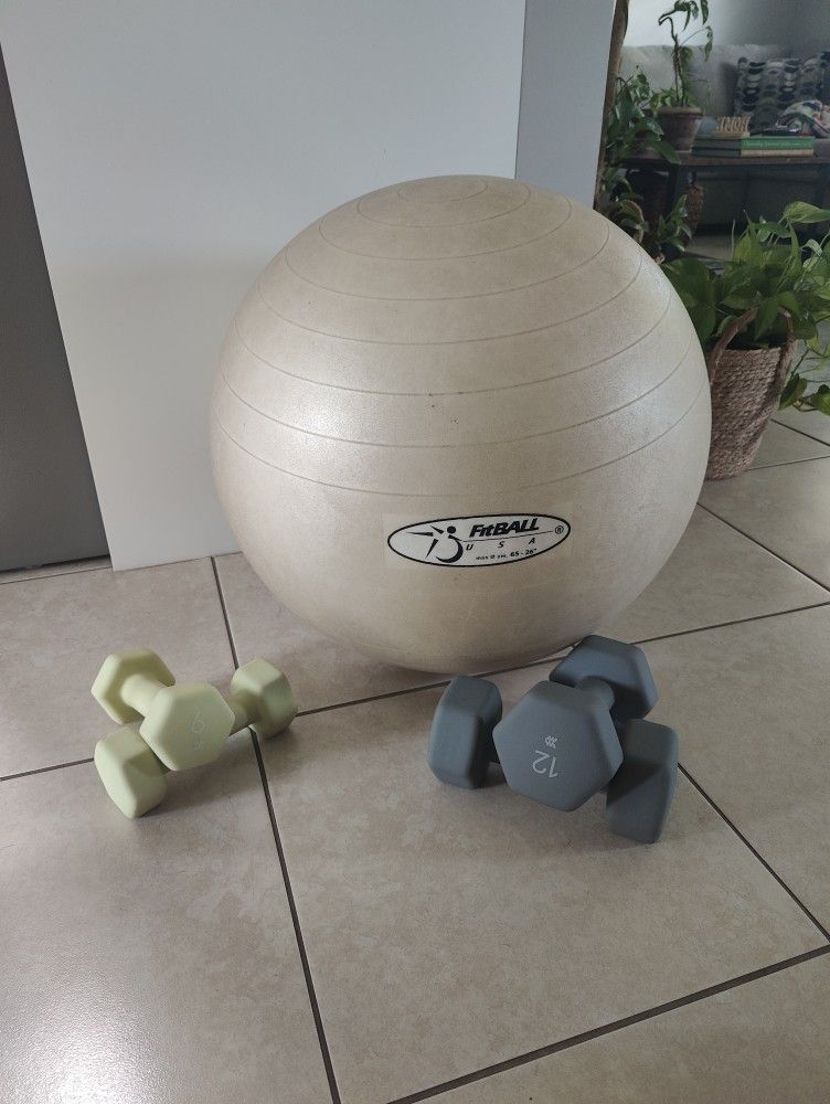 Fitball, Dumbbells