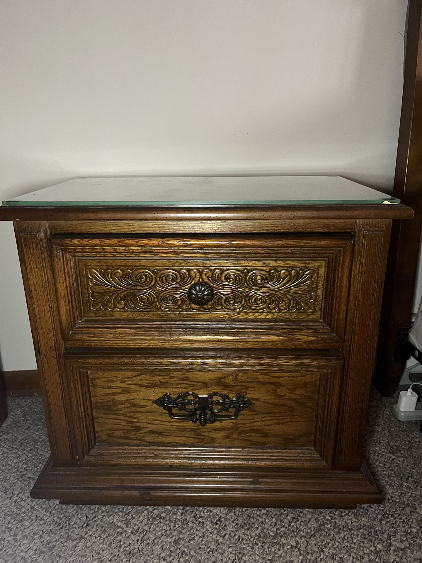 Mid century Solid Oak Night Stand