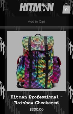 Hitman Professional Rainbow Checkered Backpack