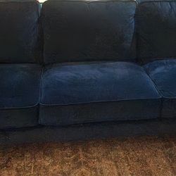 Navy Blue Velvet Sofa