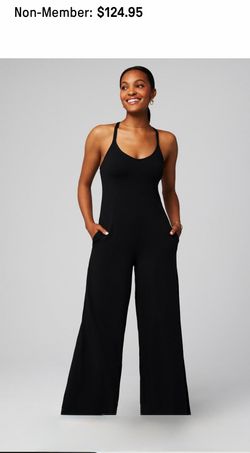 Fabletics  jumper suit black color size Large