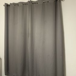 Grey black out pannel curtains