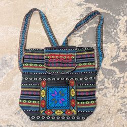 Colorful Embroidered Jerusalem Boho Backpack - Hand Crafted