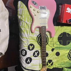 Pink Squier Bullet Strat HT Solidbody Electric Guitar