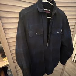 Wolverine men’s size small Flannel jacket blue