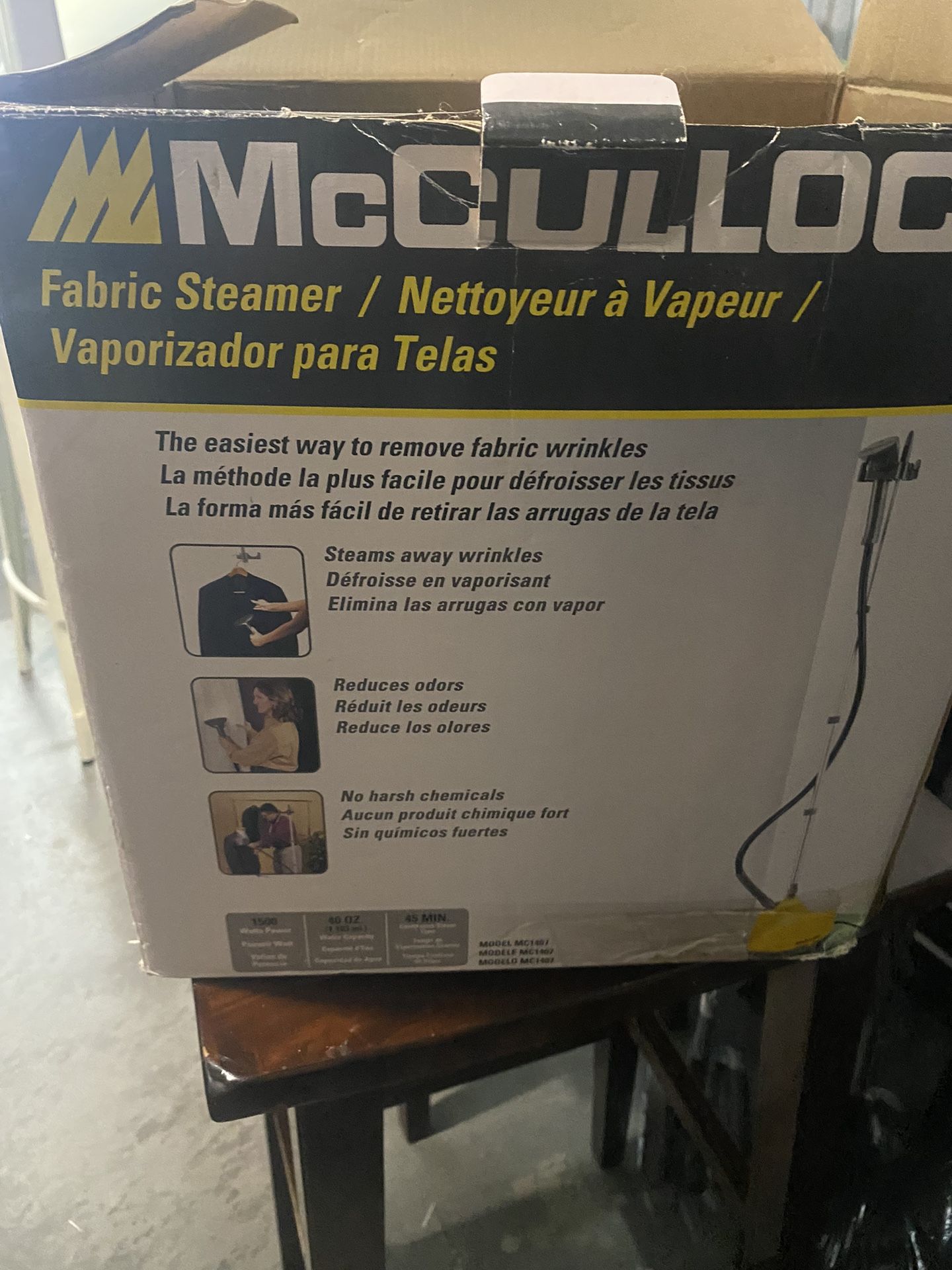 McCulloc Fabric Steamer Never Used