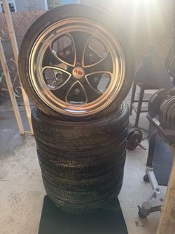 MS 5-Spoke Wheels with Tires Set