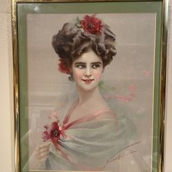 Art Victorian Lithograph Gray 