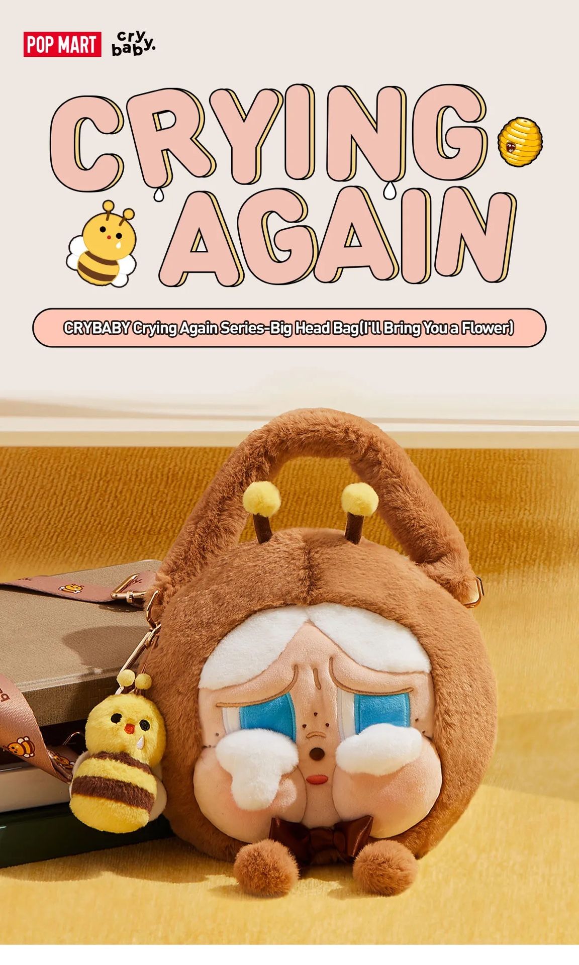 CRYBABY Crying Again Series-Big Head Bag(I'll Bring You a Flower)