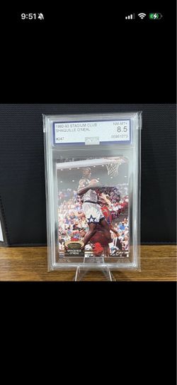 Topps 1992-93 Stadium Club Shaquille O'Neal #247 RC Base AGS 8.5
