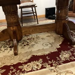 Dinning Table And Chairs 6 Dark Oak