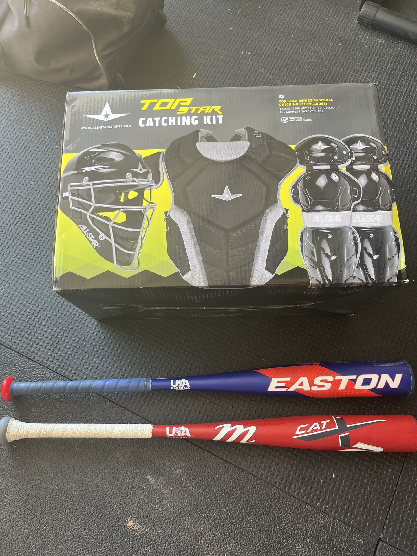 Baseball Bat and Catchers Gear