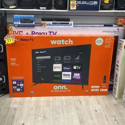 Onn. Roku Tv 65" Display 4K UHD Smart TV 