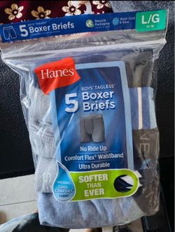 Hanes 5 boxer briefs boy large size