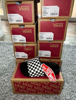 Brand New In Box Vans Slides In Checkered Blk/marshmallow For Kids  $20 Each 