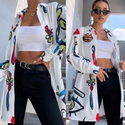 Abstract Print Blouse 