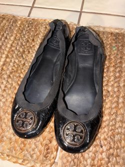 FOR SALE: Tory Burch Black Patent Leather Ballet Flats