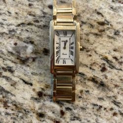 Ladies 14k Yellow Gold Geneve Quartz Watch