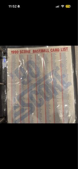 1989-90 score baseball complete sets
