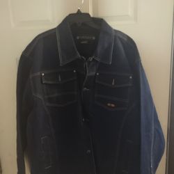 Very Nice Jean Jacket Knockout Sportswear Brand Size XL