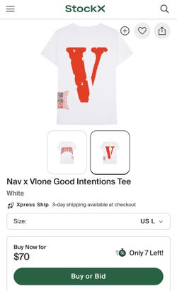 Vlone X Nav Good Intentions White Tee Shirt