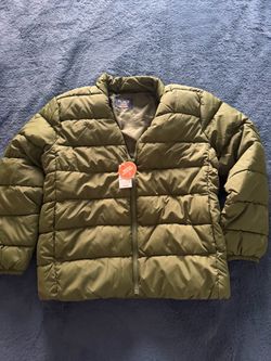 new the children’s place puffy green jacket size L/G 10/12