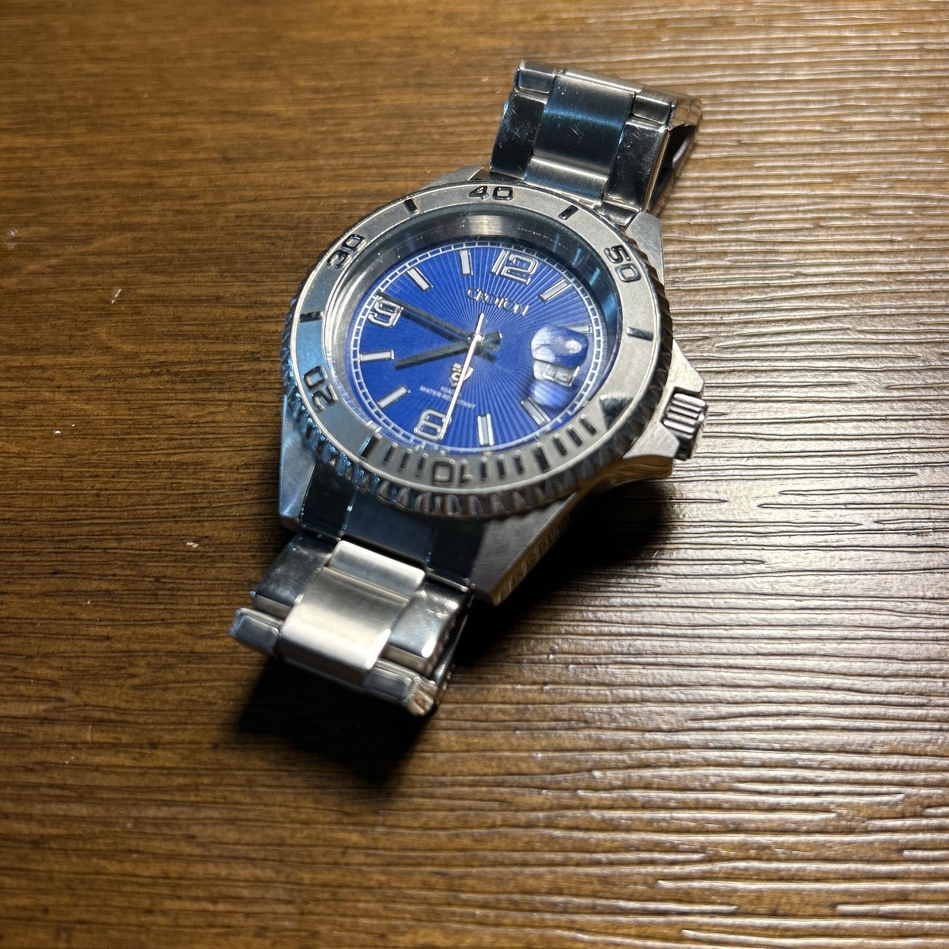 Blue & Silver Croton Wristwatch