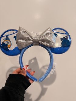 Disney Parks WDW Skyliner Gondola Moving Minnie Mouse Ears Removable Bow NEW