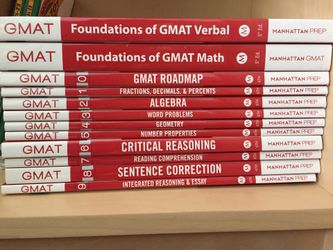 GMAT test prep workbooks. Complete Set; Unused and unwritten 