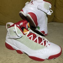 Nike Air Jordan 6 Rings HARE White Red Grey