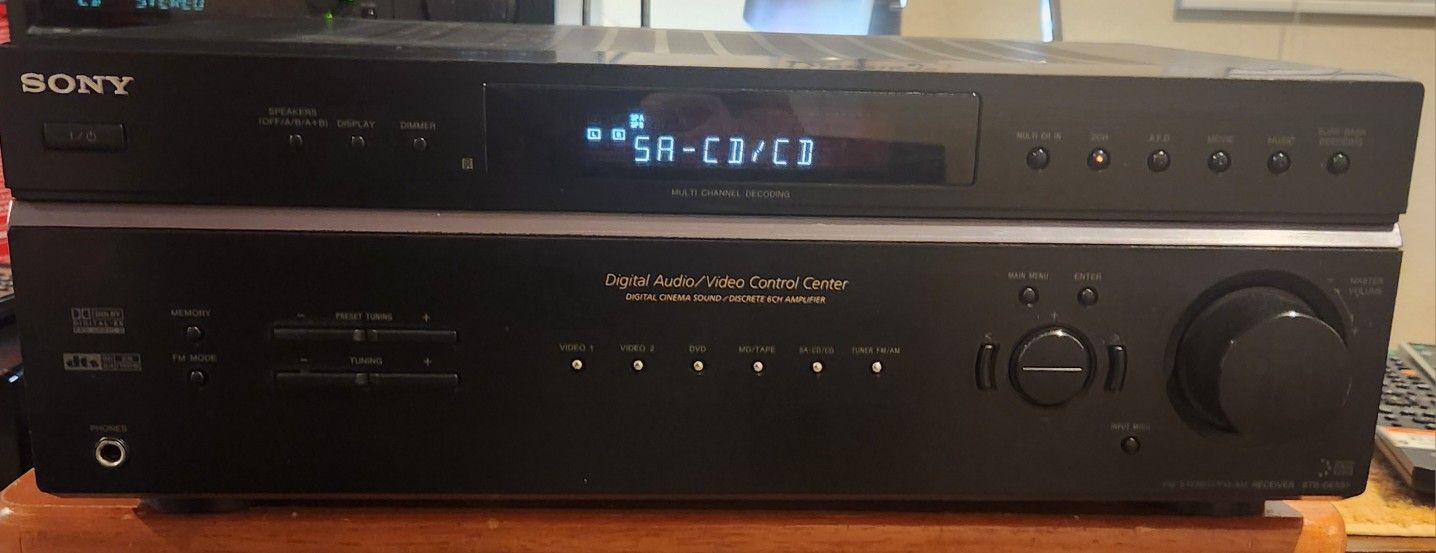 Sony STR-DE597Home theater receiver with Dolby Digital EX, DTS-ES, and Pro Logic