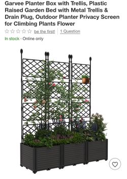 Garvee Planter Box with Trellis