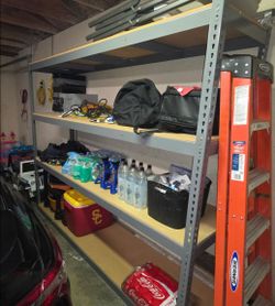Wide span storage 3 rack-particle board shelf 96x24x84"